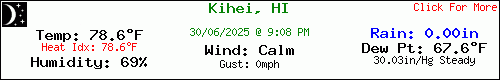 Current Weather Conditions in Kihei, HI, USA