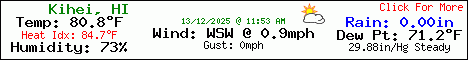 Current Weather Conditions in Kihei, HI, USA