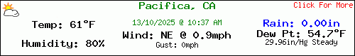 Current Weather Conditions in Pacifica, CA, USA