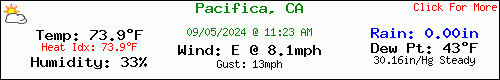 Current Weather Conditions in Pacifica, CA, USA